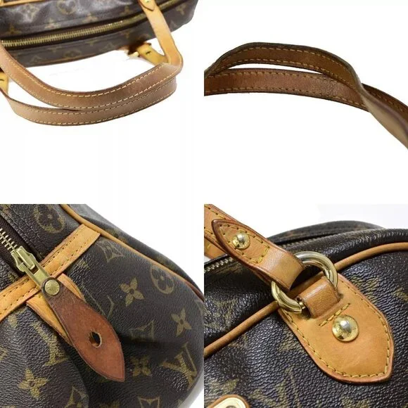 LOUIS VUITTON Montorgueil GM Shoulder Bag Monogram Leather Brown